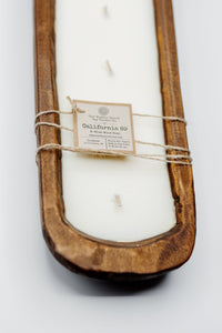 Our Rustic Heart California 89 6-wick Wood Bowl Candle