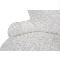 Luna Swivel Occasional Chair, Feathered Steel and Dusted Stone 34"W x 34"D x 32.5"H