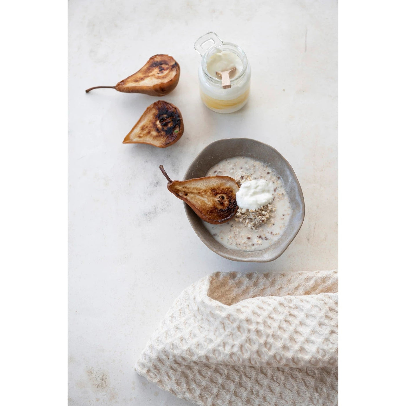 Stonewashed Cotton Waffle Weave Tea Towel | California 89