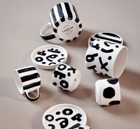 Espresso Stripes Cup and Saucer Set of 2 | California 89