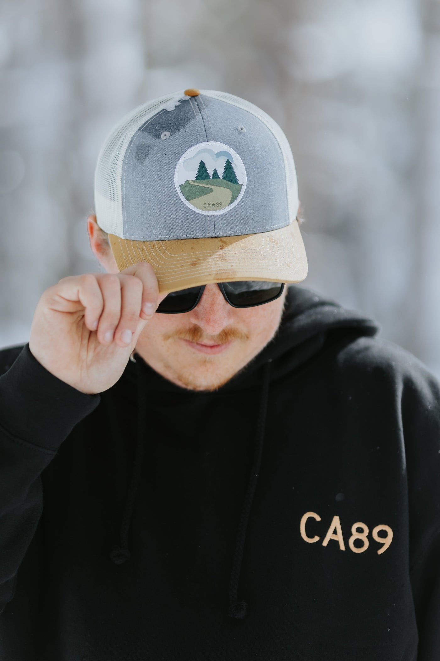 Trucker Hat with Winding Road Patch | California 89