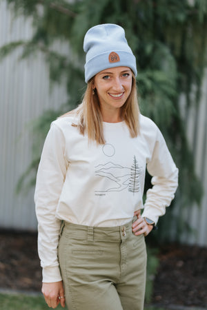 Women's Long Sleeve River Illustration T-shirt | California 89