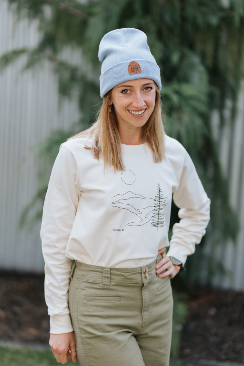 Women's Long Sleeve River Illustration T-shirt | California 89