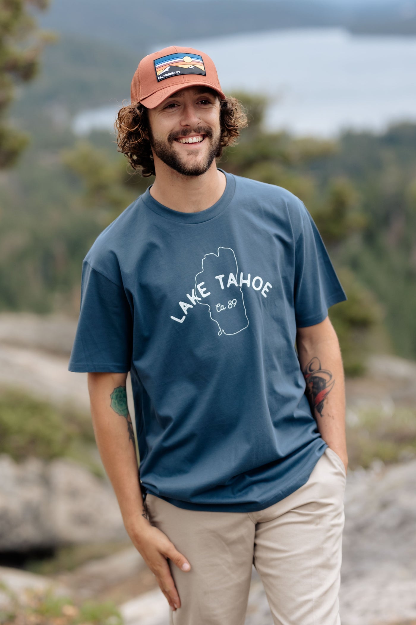 Men's Lake Tahoe T-shirt | Sierra Graphic Tee | California 89