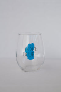 Love Blue Stemless Wine Glass | California 89