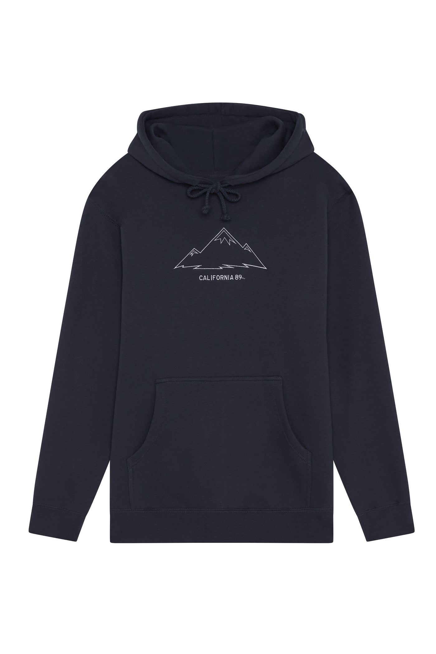 Unisex Hooded Sweatshirt with Mountains Graphic | California 89