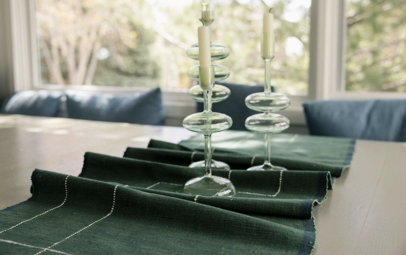 Rift Valley Handwoven Ethiopian Cotton Table Runner | California 89