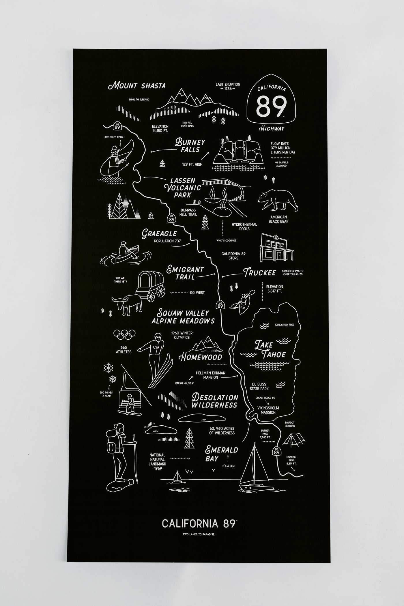 CA89 Road Map Poster