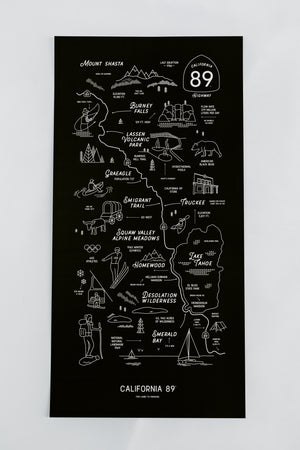 CA89 Road Map Poster