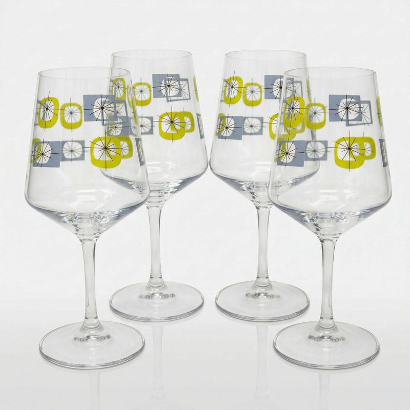 Atomic Acrylic Stemmed Wine Glass Set of 4 | California 89