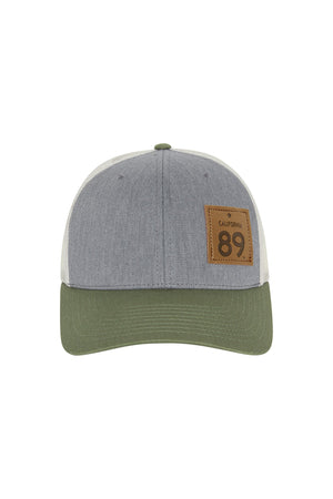 California 89 Classic Trucker, Heather Grey, Army & Off White