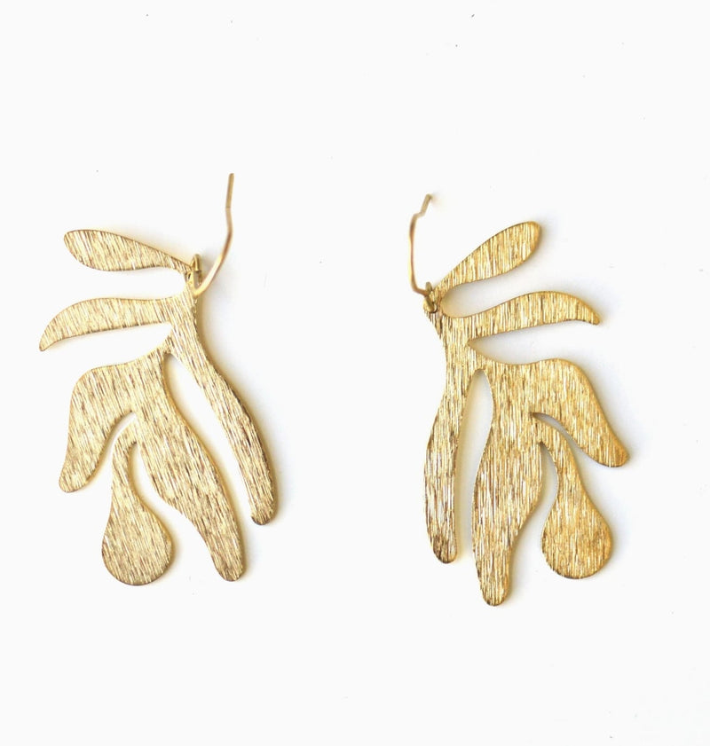 Abstract Leaf Earring