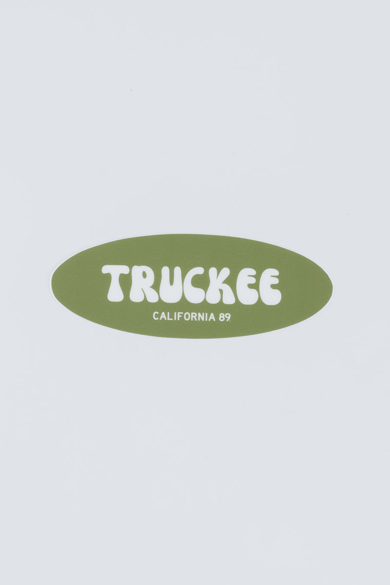 Small Sticker, Oval Truckee Olive | California 89