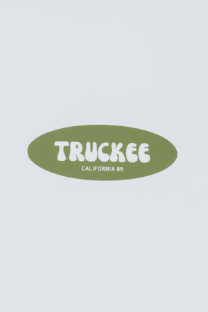 Small Sticker, Oval Truckee Olive | California 89
