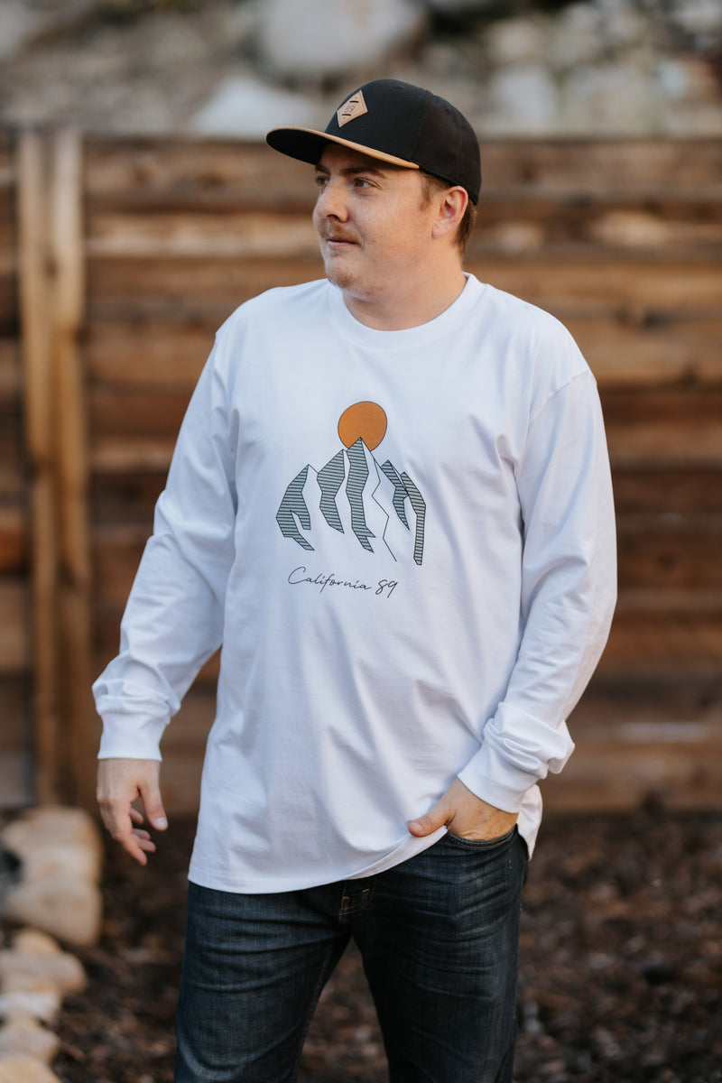 Men's Mountain Sunrise Long Sleeve T-shirt | California 89