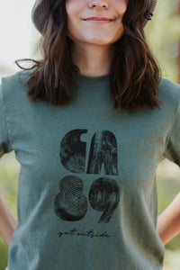 Unisex Short Sleeve Woodgrain T-shirt | California 89
