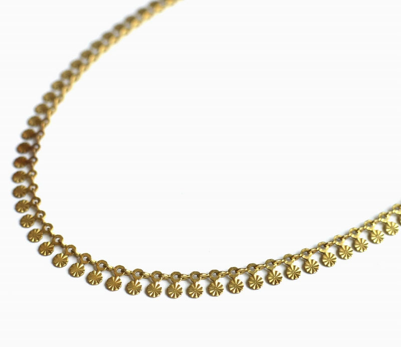 Sun Charm Choker Necklace