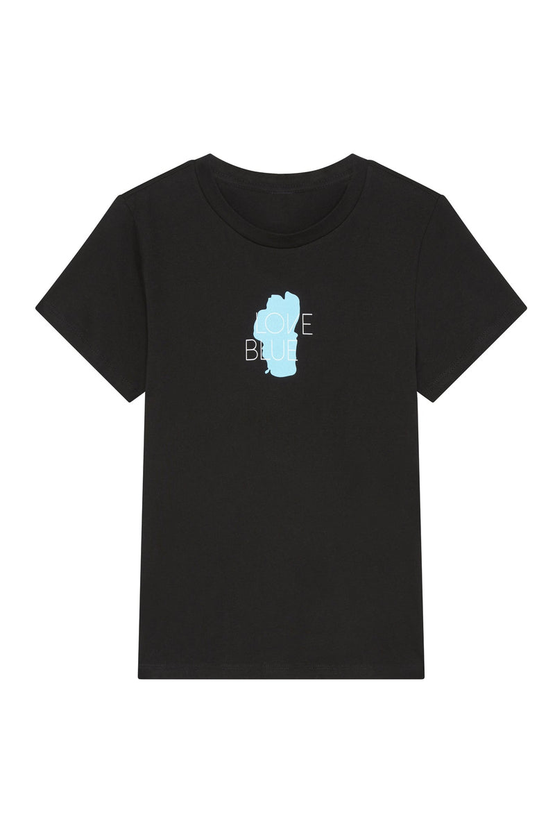 Women's Short Sleeve Love Blue T-shirt | California 89