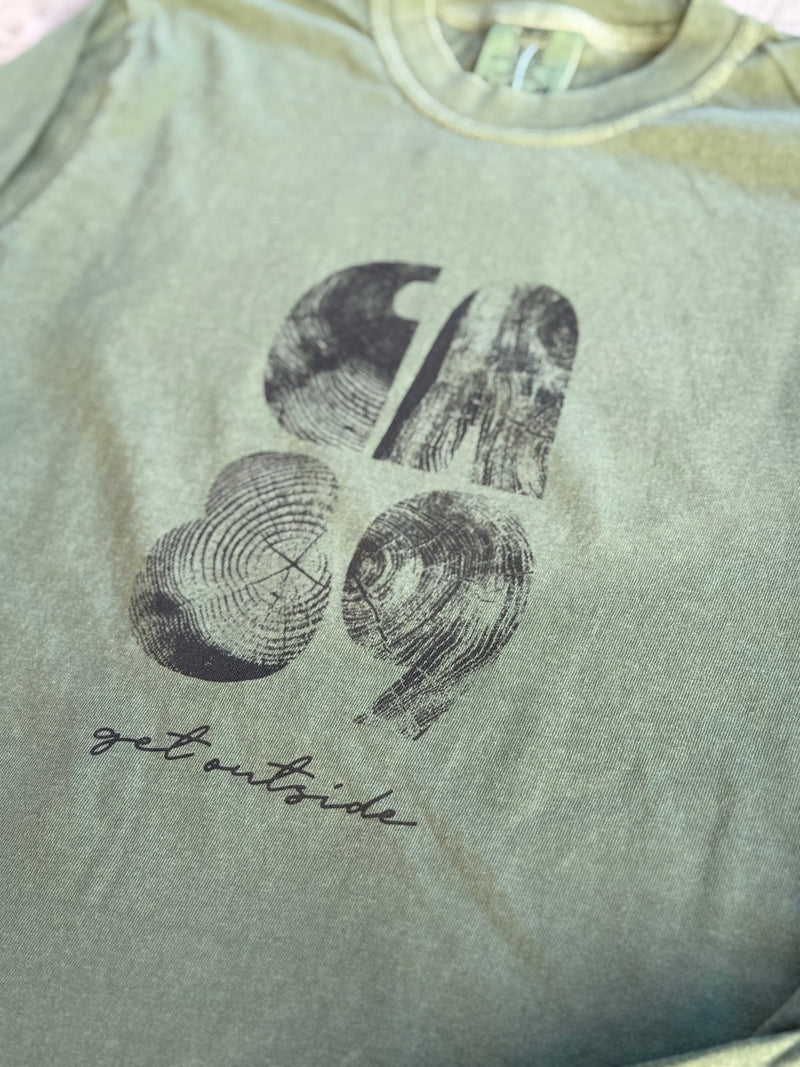 Unisex Long Sleeve Woodgrain T-shirt | California 89