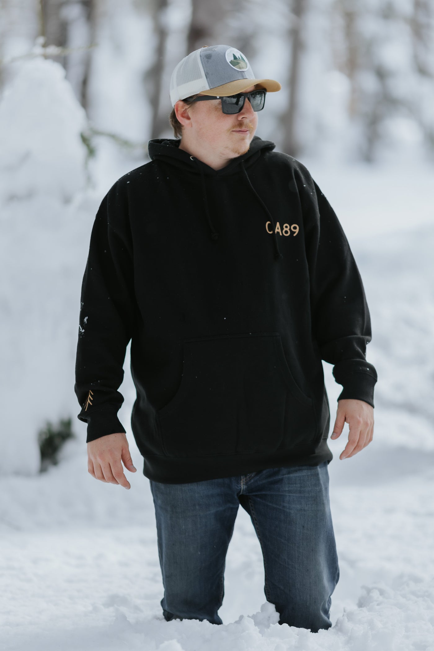 Unisex Hoodie with CA89 and Tree on Sleeve | California 89