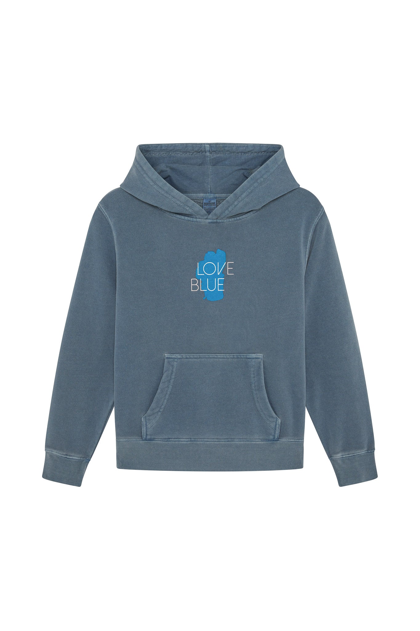 Kid's Love Blue Hooded Sweatshirt
