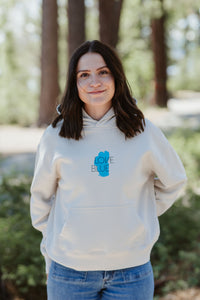 Women's Love Blue Relaxed Hooded Sweatshirt | California 89