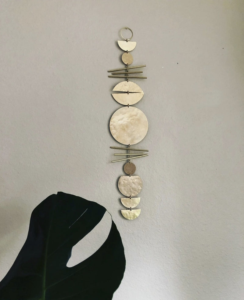 Sun Salutations Brass Wall Hanging - 19.5" x 4.5"