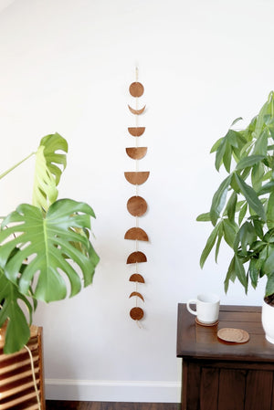 Luna Moon Phase Leather Garland