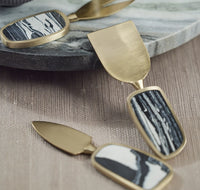 Amalfi Set of 3 Cheese Tools Black with Gold | California 89