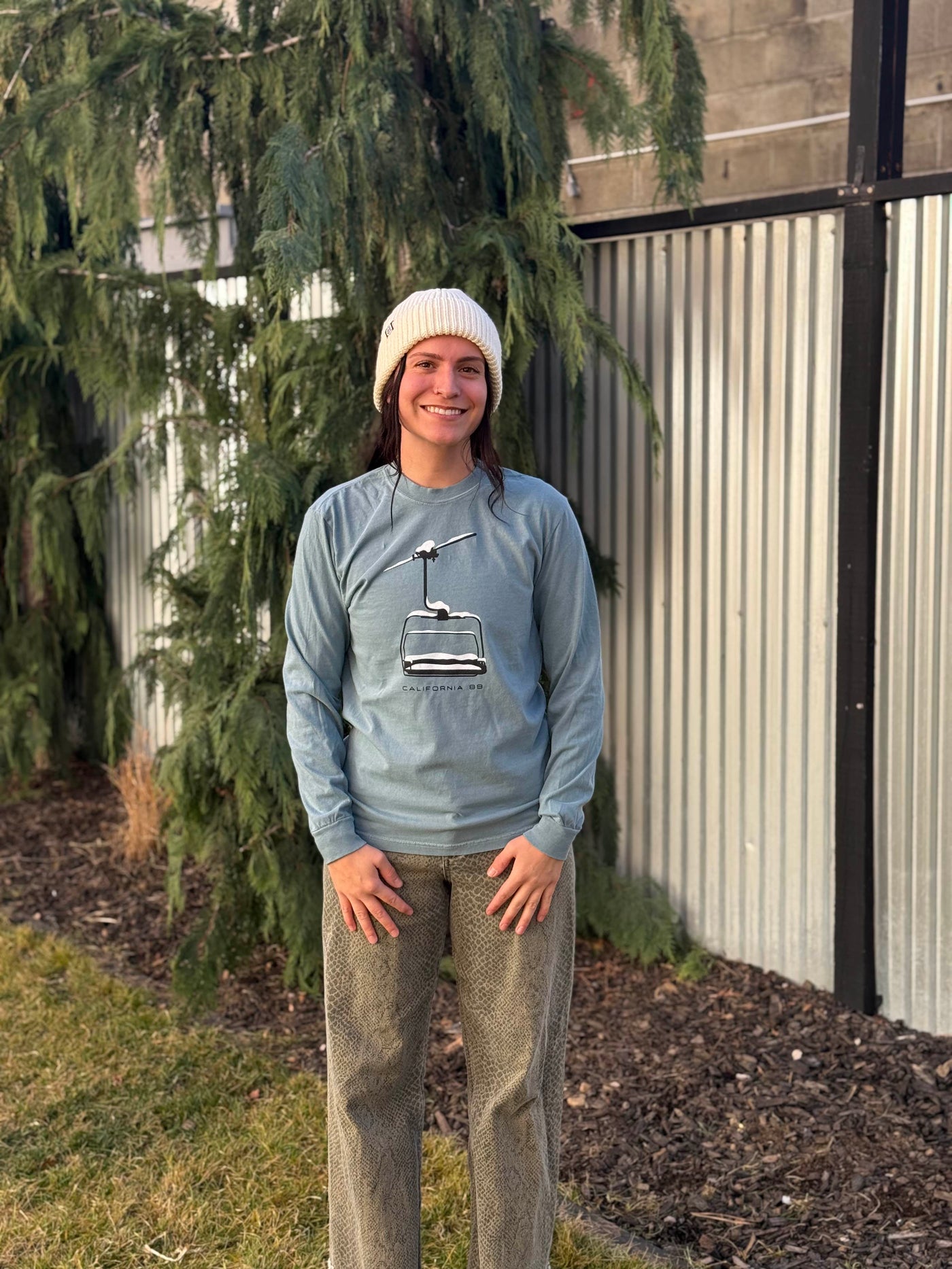 Unisex Long Sleeve Chairlift T-shirt | California 89