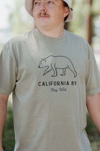 Unisex Short Sleeve Stay Wild T-shirt | California 89