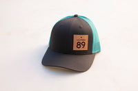 California 89 Classic Trucker Hat Charcoal Teal | California 89
