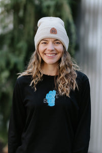 Women's Long Sleeve Love Blue T-shirt | California 89