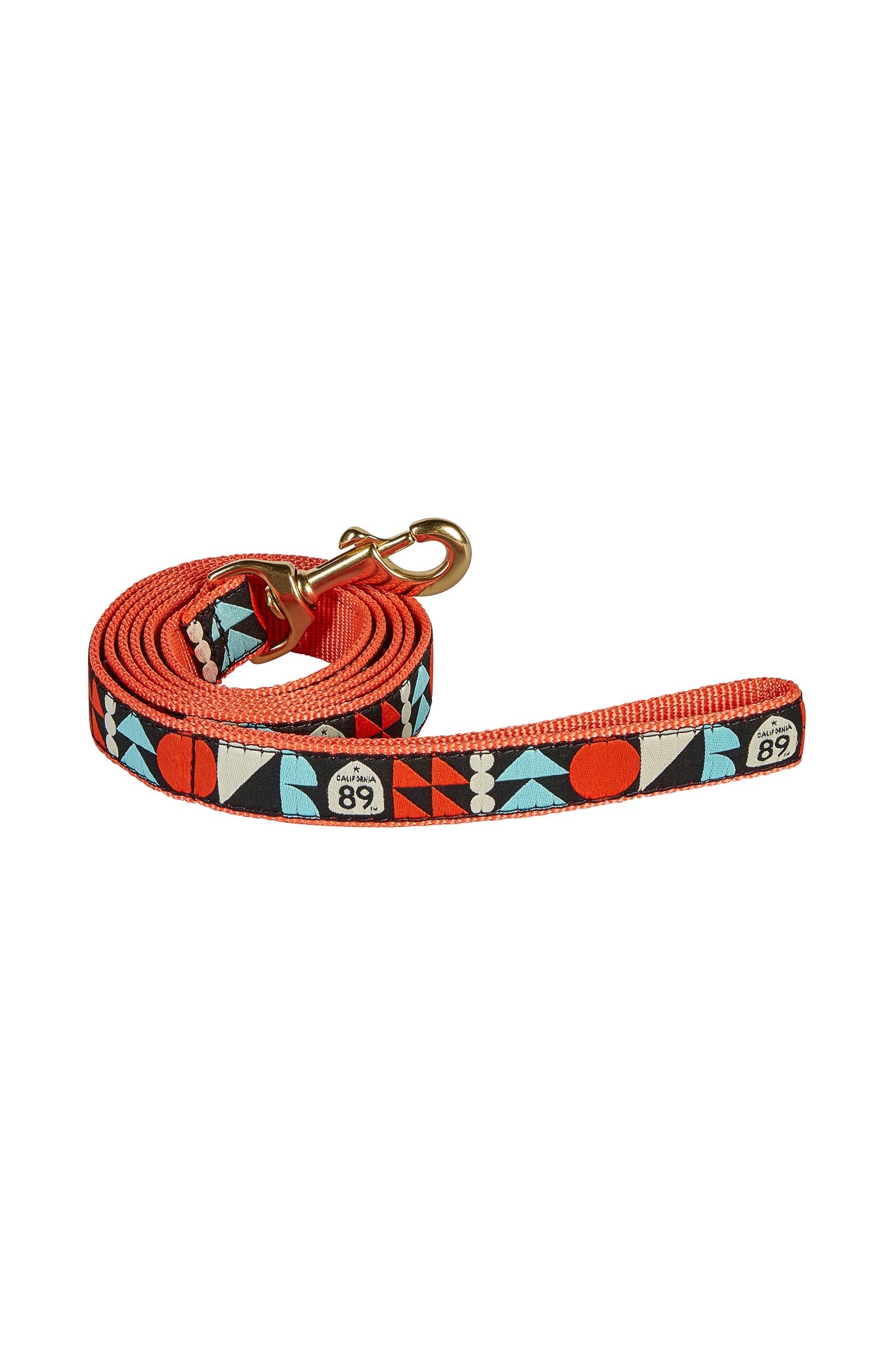 CA89 Geometric Dog Leash Orange Black 6 Foot | California 89