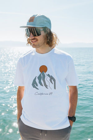 Men's Mountain Sunrise T-shirt | Sierra Graphic Tee | California 89