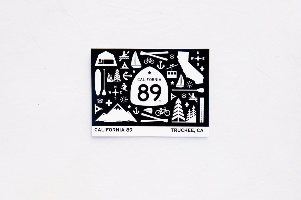 California 89 Wall Graphic Sticker | Tahoe Art Decal