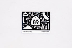 California 89 Wall Graphic Sticker | Tahoe Art Decal