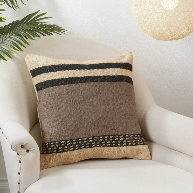 Kilim Design Throw Pillow with Down Filling
